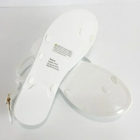 Olivia Miller Tramore Jelly Sandals White -9 - Picture 4 of 4